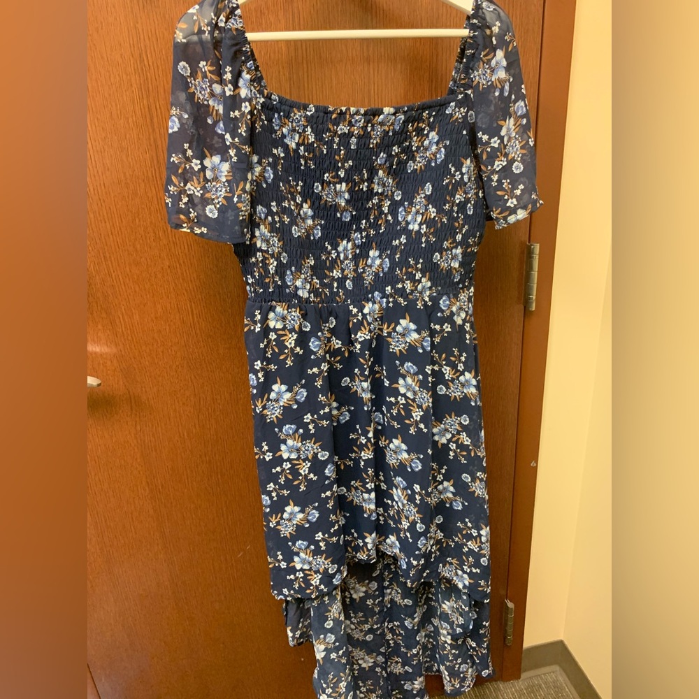 Blue High Low Dress